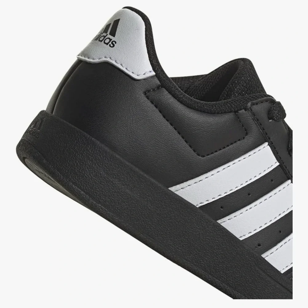 Adidas Men's Black and White Striped Sneakers, Size 6, Brand‎ New